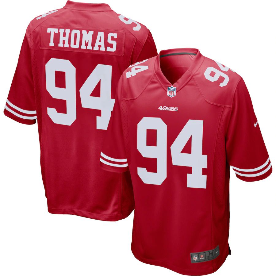 Men San Francisco 49ers #94 Solomon Thomas Nike Scarlet Player Game NFL Jersey->san francisco 49ers->NFL Jersey